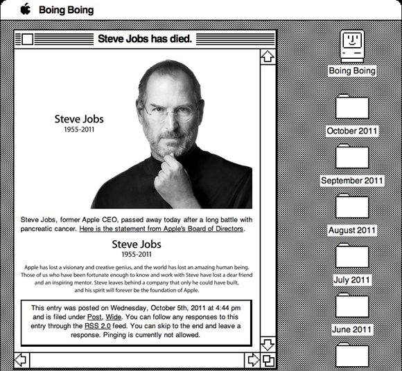 BoingBoing.net Tribute to Steve Jobs