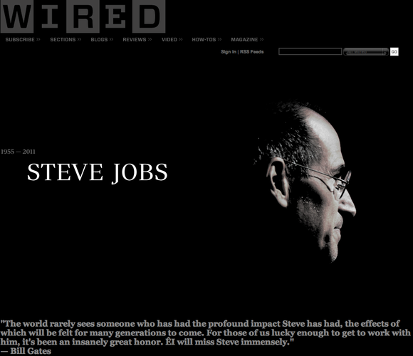Wired.com Tribute to Steve Jobs